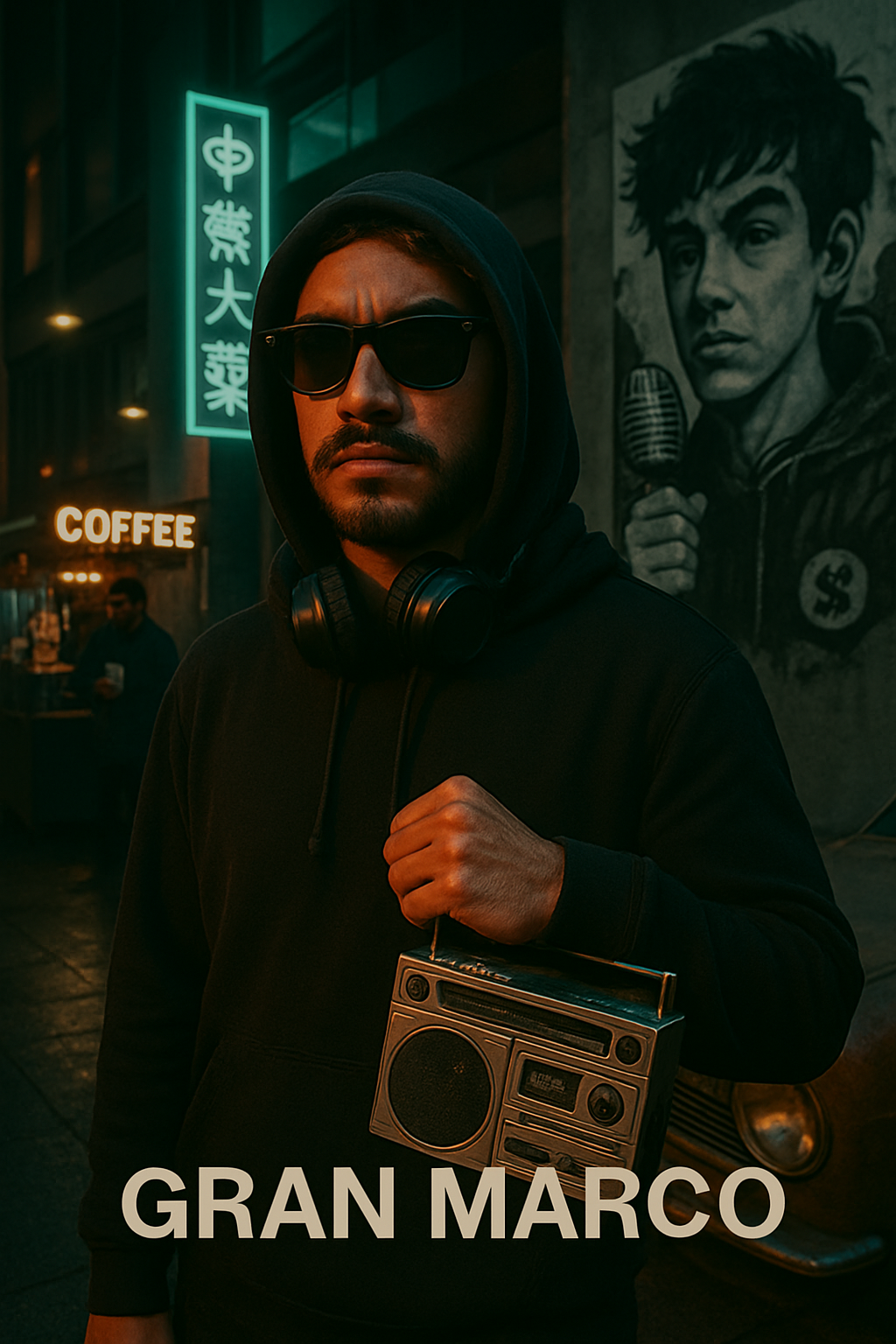 Gran Marco with boombox